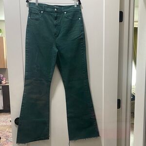 Women’s Dark Green Flared Jeans